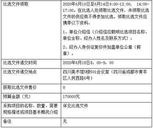 四川美術館升級改造工程建設項目招標代理機構比選公告